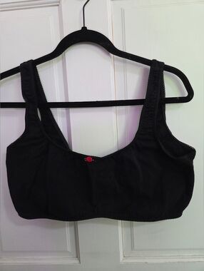 Rat Boi Scoop Back Cotton Onyx Bralette